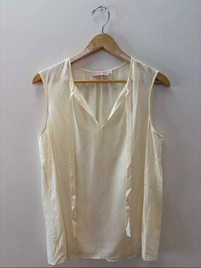 Tory Burch Cream Tie-Neck Sleeveless Camisole